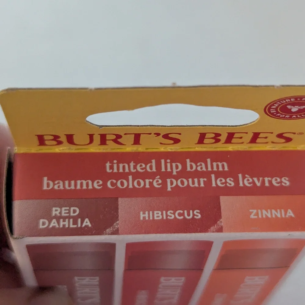 Burt's Bees 3-Pack Lip Balm Trio — Red Dahlia, Hibiscus, Zinnia